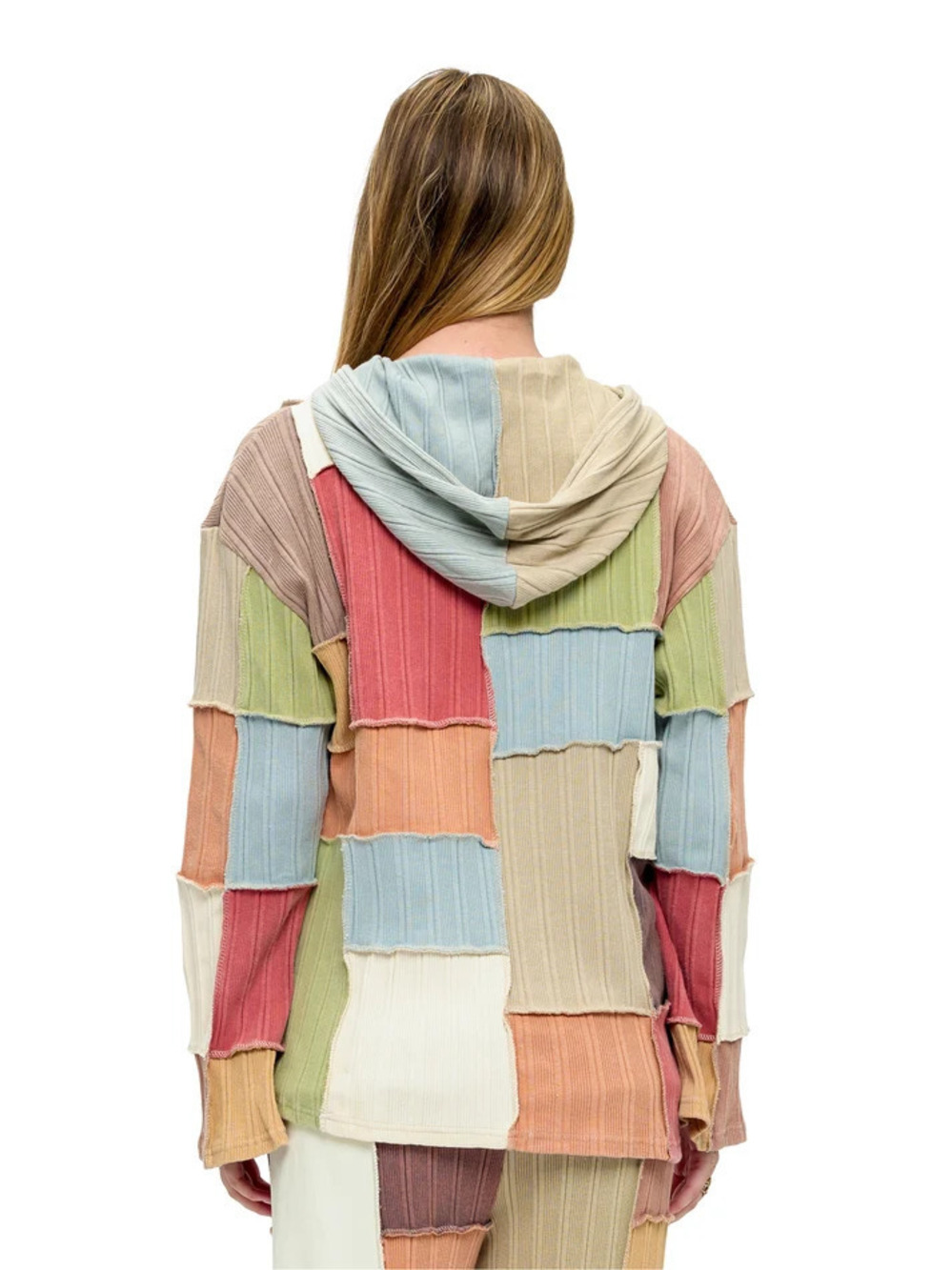 26895 | Yak & Yeti Zip Up Patchwork Colorblck Multicolor Jacket | Sizes S/M-L/XL - Picture 4 of 4